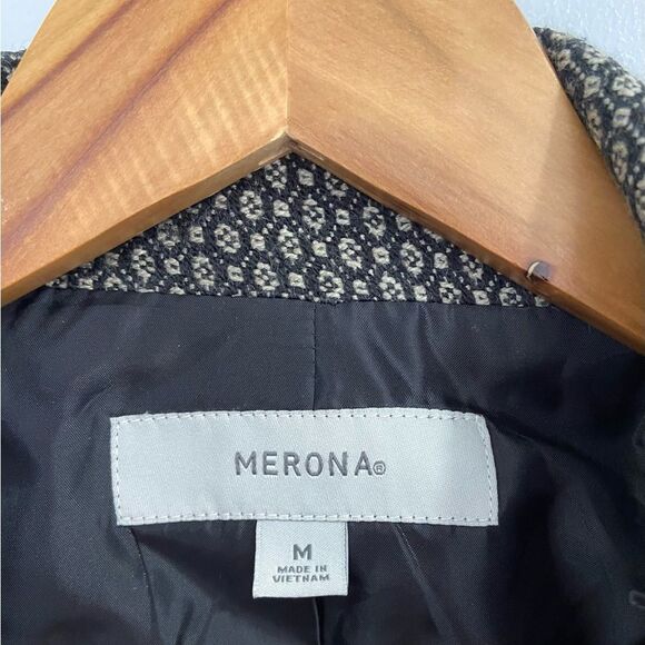 Merona Black and White Checkered Cropped Jacket. Size Medium - Picture 3 of 12